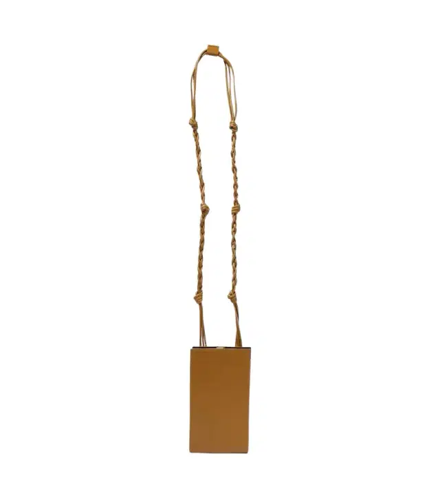 Jil Sander Embossed leather phone pouch