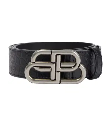 Balenciaga BB Large croc-effect leather belt | Thumbnail 1