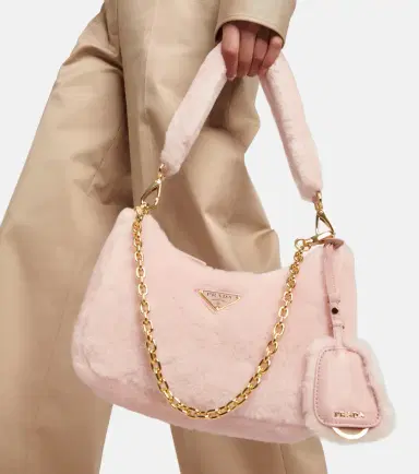 Prada Re-Edition 2005 Small shearling shoulder bag | Thumbnail 3
