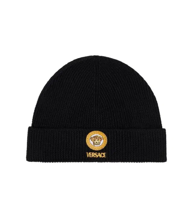 Medusa embroidered wool beanie