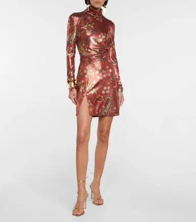 Etro Paisley high neck minidress | Thumbnail 2