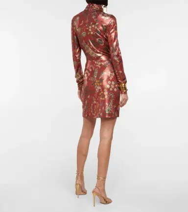 Etro Paisley high neck minidress | Thumbnail 3