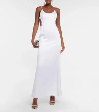 Galvan Bridal Pearled Cove cutout gown | Thumbnail 2
