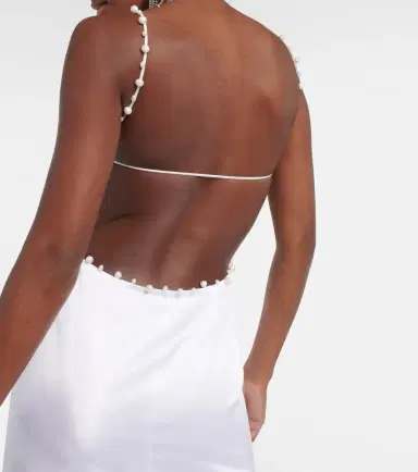Galvan Bridal Pearled Cove cutout gown | Thumbnail 5