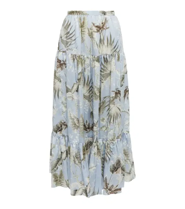 Erdem Olympia printed cotton midi skirt
