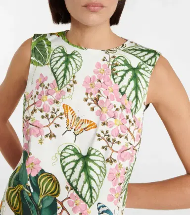 Oscar de la Renta Floral cotton-blend minidress | Thumbnail 3