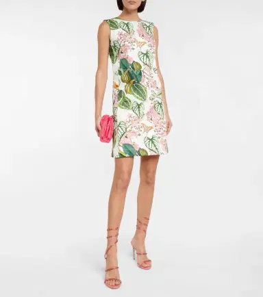 Oscar de la Renta Floral cotton-blend minidress | Thumbnail 5
