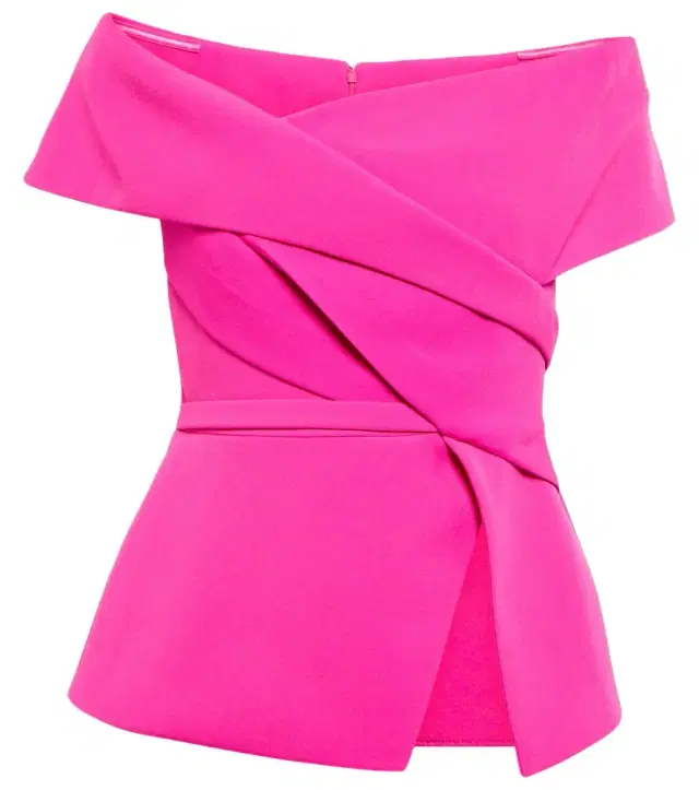 Safiyaa Eimear off-shoulder crêpe top