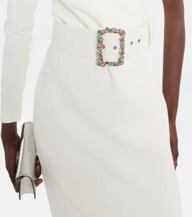 Safiyaa Asymmetrical crêpe midi dress | Thumbnail 3