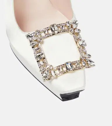 Roger Vivier Flower Strass satin platform pumps | Thumbnail 6