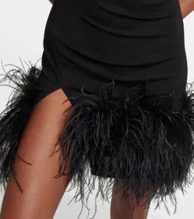The Attico Fujiko feather-trimmed minidress | Thumbnail 6
