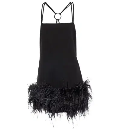 The Attico Fujiko feather-trimmed minidress | Thumbnail 1