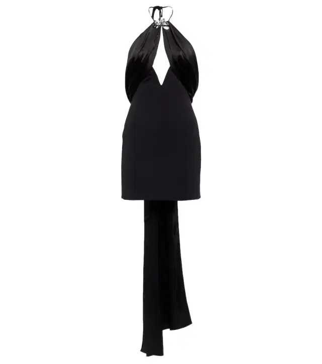 David Koma Embellished halter-neck minidress