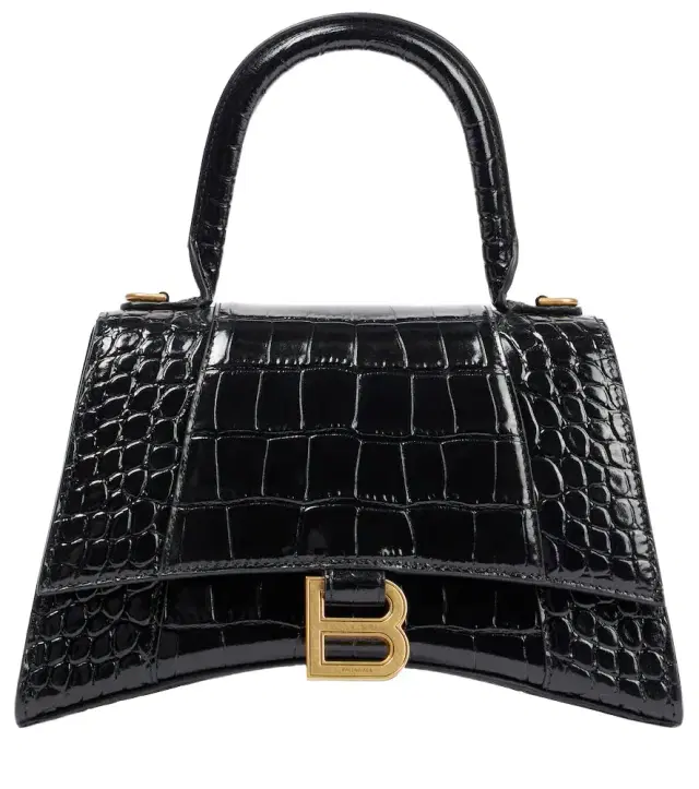 Balenciaga Hourglass XS croc-effect leather crossbody bag