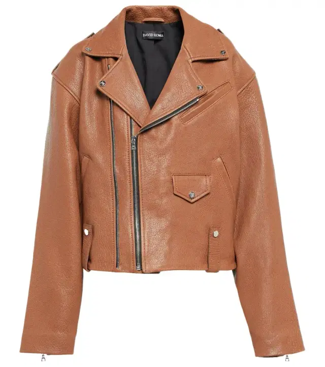 David Koma Oversized leather jacket