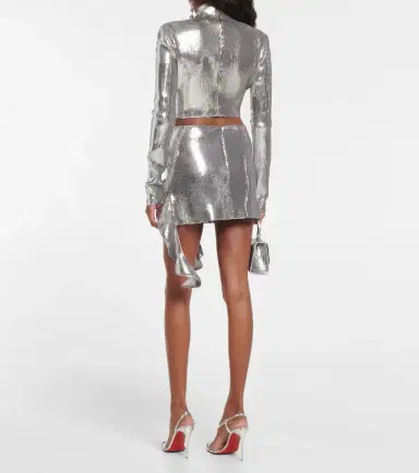 David Koma Sequined mockneck crop top | Thumbnail 5