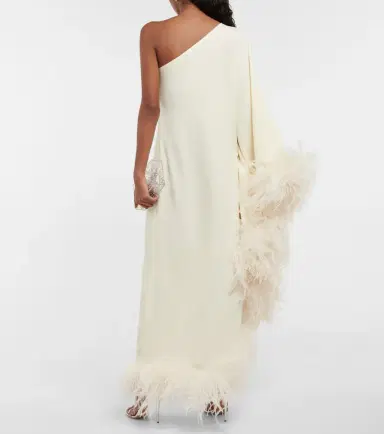 Taller Marmo Ubud feather-trimmed gown | Thumbnail 2