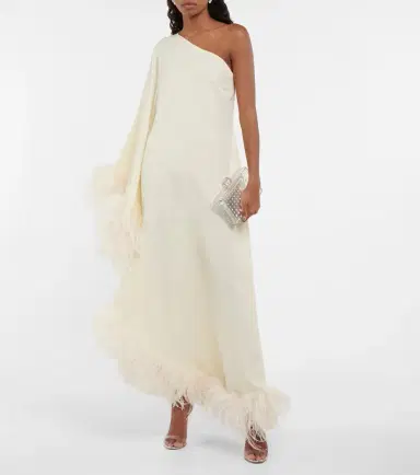 Taller Marmo Ubud feather-trimmed gown | Thumbnail 4