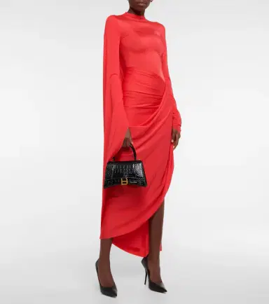 Balenciaga Hourglass Small croc-effect leather crossbody bag | Thumbnail 4