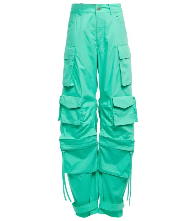 The Attico Fern cotton canvas cargo pants