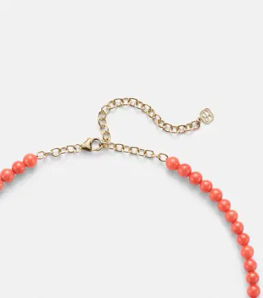 Sydney Evan Evil Eye 14kt gold and coral beaded necklace with diamonds | Thumbnail 3 Sydney Evan Evil Eye 14kt gold and coral beaded necklace with diamonds | Thumbnail 3