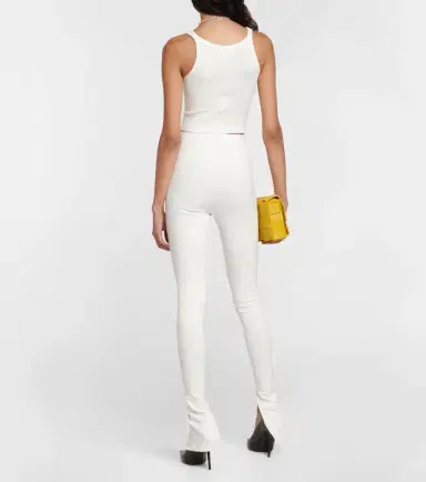Wardrobe.NYC Wardrobe. NYC x Hailey Bieber HB cropped cotton-blend tank top | Thumbnail 4