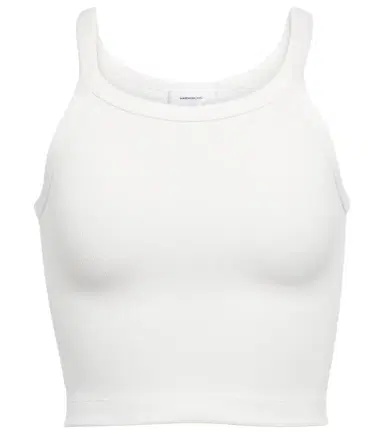 Wardrobe.NYC Wardrobe. NYC x Hailey Bieber HB cropped cotton-blend tank top | Thumbnail 1
