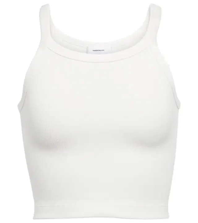 Wardrobe.NYC Wardrobe. NYC x Hailey Bieber HB cropped cotton-blend tank top