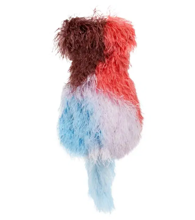 The Attico Keri feather-embellished minidress