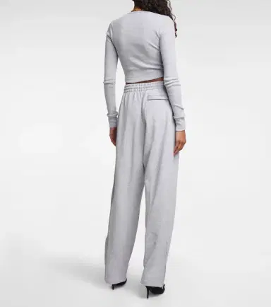Wardrobe.NYC Wardrobe. NYC x Hailey Bieber wide-leg cotton sweatpants | Thumbnail 3