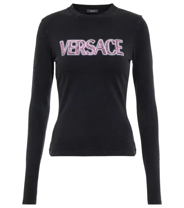 Versace Goddess logo long-sleeve T-shirt