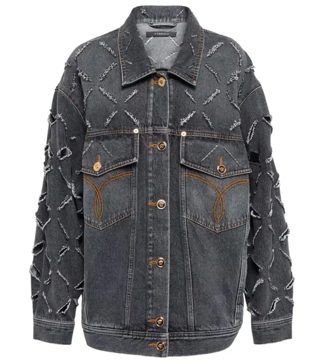 Versace Distressed denim jacket