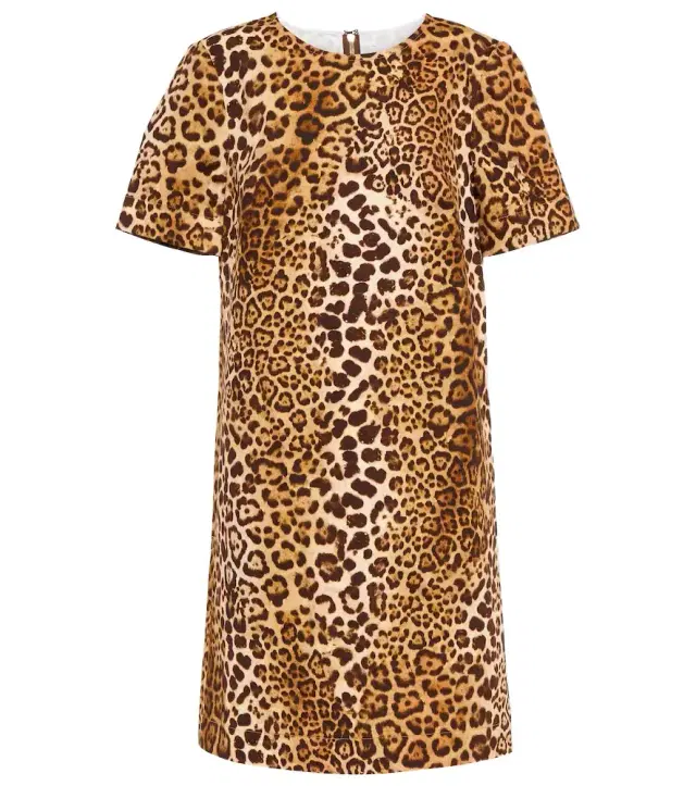 Carolina Herrera Leopard-print cotton-blend minidress