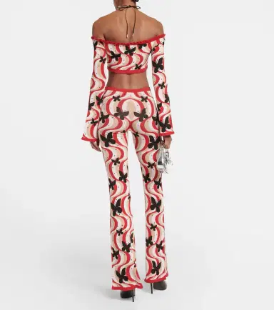 Alessandra Rich Printed high-rise flare pants | Thumbnail 2