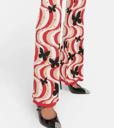Alessandra Rich Printed high-rise flare pants | Thumbnail 4