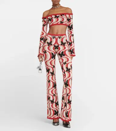 Alessandra Rich Printed high-rise flare pants | Thumbnail 5