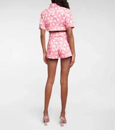 Alessandra Rich Heart-print high-rise denim shorts | Thumbnail 3 Alessandra Rich Heart-print high-rise denim shorts | Thumbnail 3