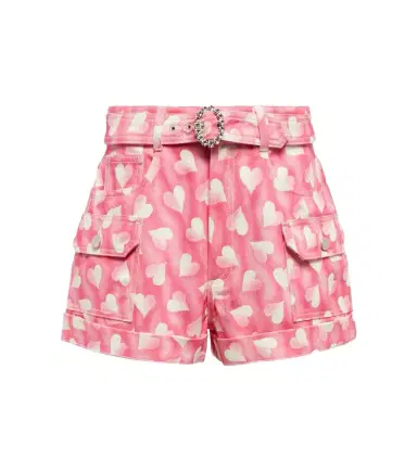 Alessandra Rich Heart-print high-rise denim shorts | Thumbnail 1 Alessandra Rich Heart-print high-rise denim shorts | Thumbnail 1