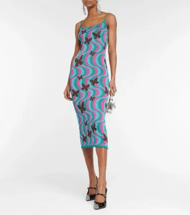 Alessandra Rich Jacquard midi dress | Thumbnail 2