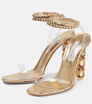 Aquazzura Aura Plexi 105 embellished sandals | Thumbnail 4 Aquazzura Aura Plexi 105 embellished sandals | Thumbnail 4
