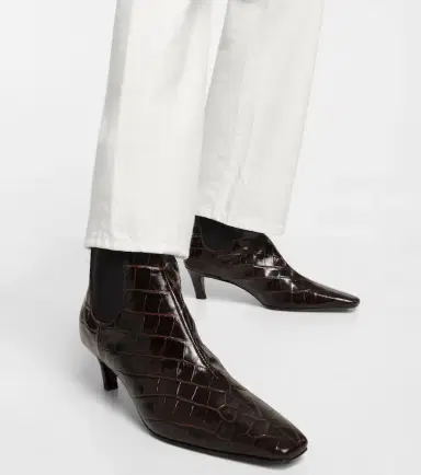 TOTEME Croc-effect leather ankle boots | Thumbnail 3 TOTEME Croc-effect leather ankle boots | Thumbnail 3
