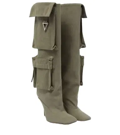 The Attico Sienna canvas knee-high boots | Thumbnail 1