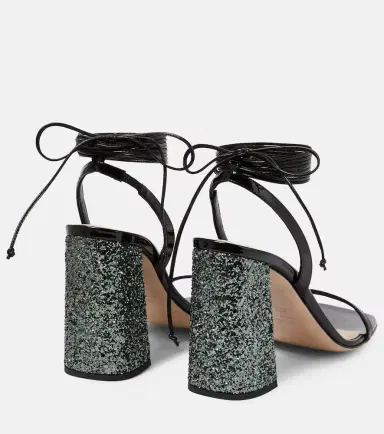 Miu Miu Glitter and patent leather sandals | Thumbnail 3