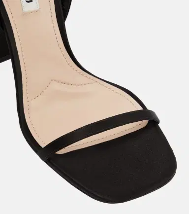 Miu Miu Embellished satin sandals | Thumbnail 3 Miu Miu Embellished satin sandals | Thumbnail 3