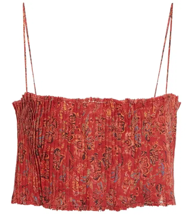 SIR Allegra floral ramie crop top