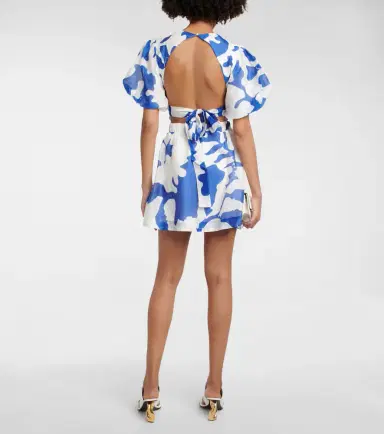 SIR Vivi printed cotton and silk minidress | Thumbnail 3