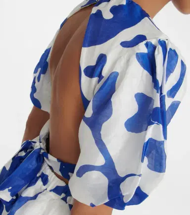 SIR Vivi printed cotton and silk minidress | Thumbnail 4