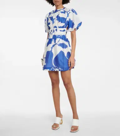 SIR Vivi printed cotton and silk minidress | Thumbnail 5