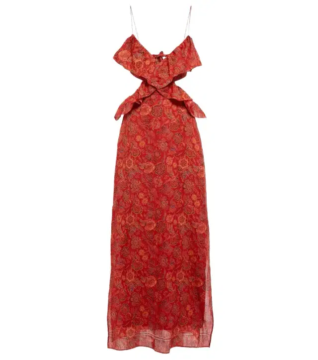 SIR Allegra floral ramie maxi dress