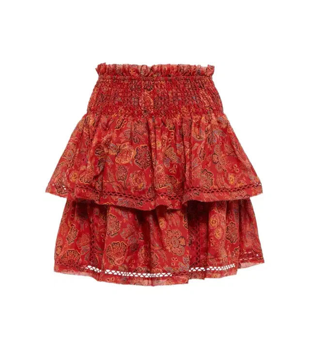 SIR Allegra floral ramie miniskirt